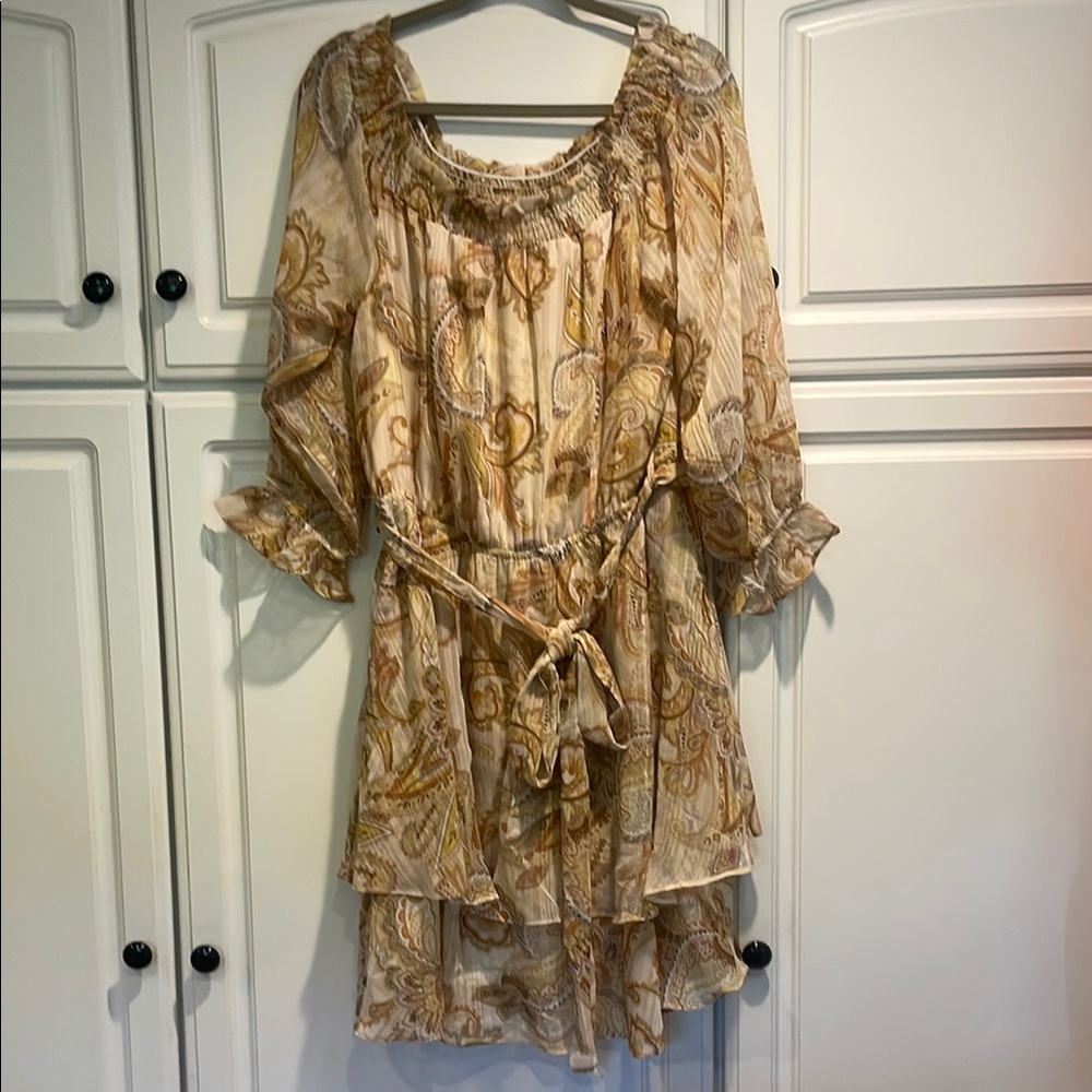 SOLD: Paisley Dress with Belt